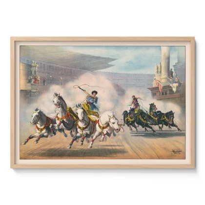 Chariot Racing Poster – Vintage Horse Wall Art