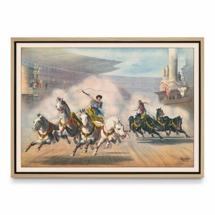 Chariot Racing Poster – Vintage Horse Wall Art