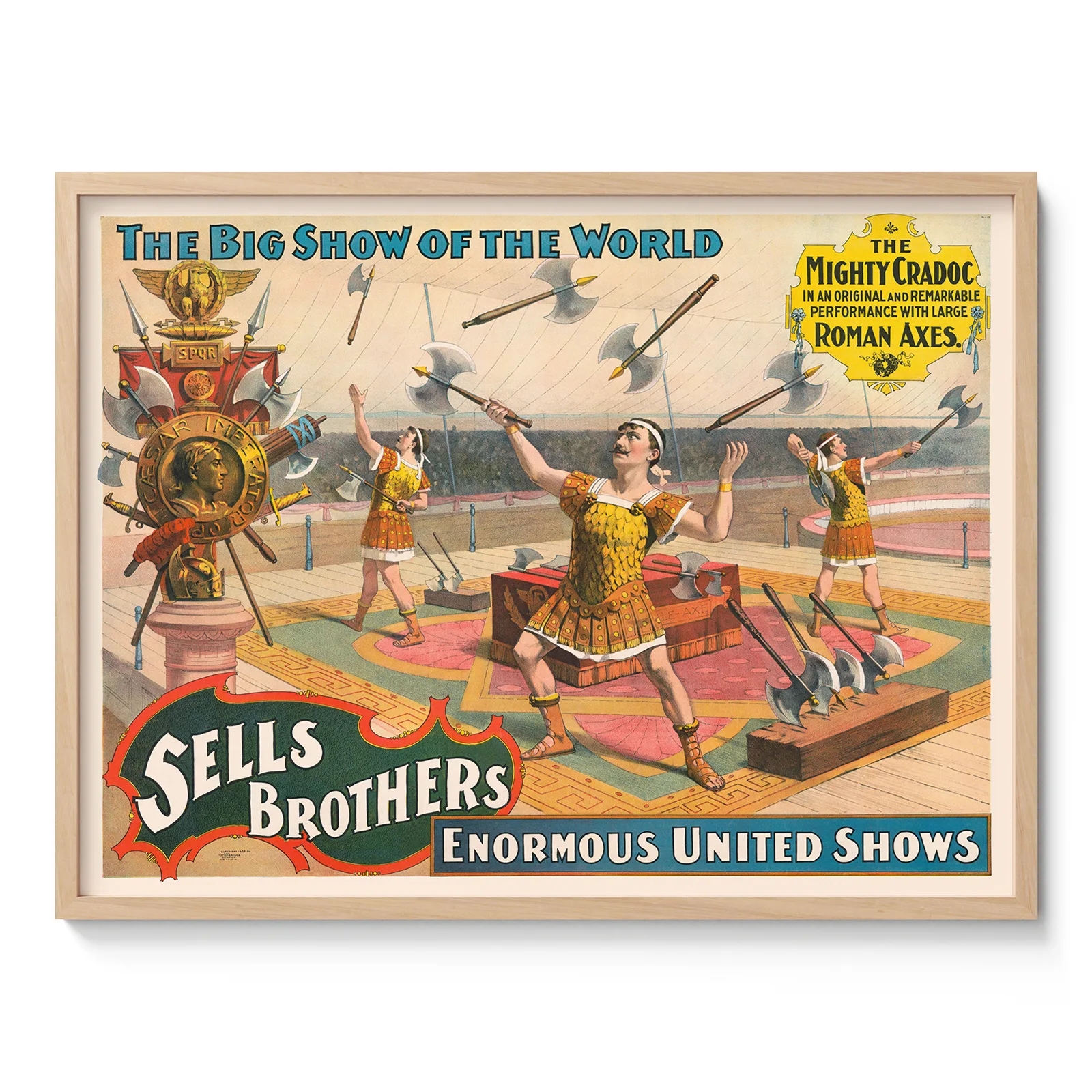 Vintage Circus Poster – Axe Throwing Show