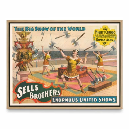Vintage Circus Poster – Axe Throwing Show