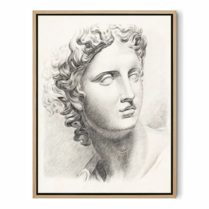 Vintage Greek Statue Print by Johannes Tavenraat