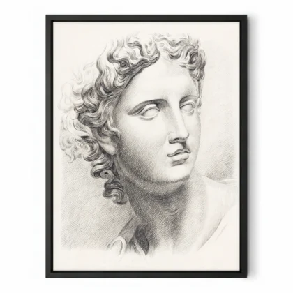 Vintage Greek Statue Print by Johannes Tavenraat