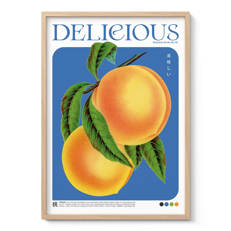 Delicious Peach Kitchen Wall Art