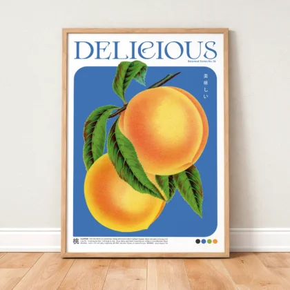 Delicious Peach Kitchen Wall Art