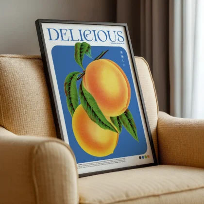 Delicious Peach Kitchen Wall Art