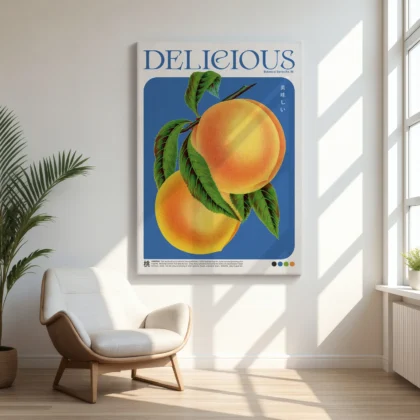 Delicious Peach Kitchen Wall Art