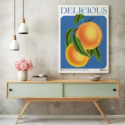 Delicious Peach Kitchen Wall Art