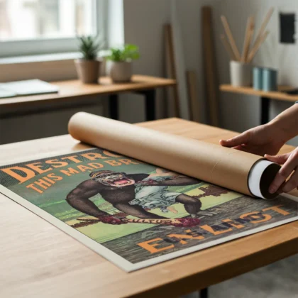 Destroy This Mad Brute Vintage Poster by Harry R. Hopps