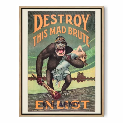 Destroy This Mad Brute Vintage Poster by Harry R. Hopps
