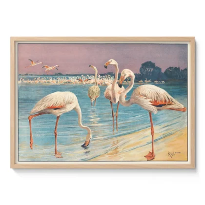Flamingo Poster – Vintage Bird Art Print