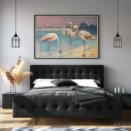 Flamingo Poster – Vintage Bird Art Print