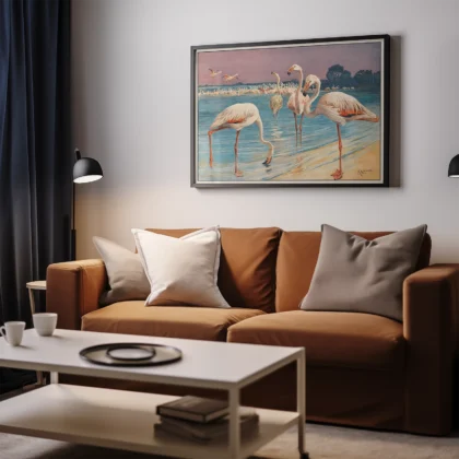 Flamingo Poster – Vintage Bird Art Print