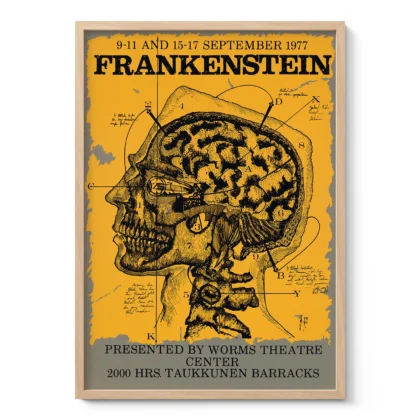 Frankenstein Vintage Theatre Poster