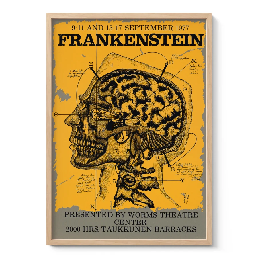 Frankenstein Vintage Theatre Poster