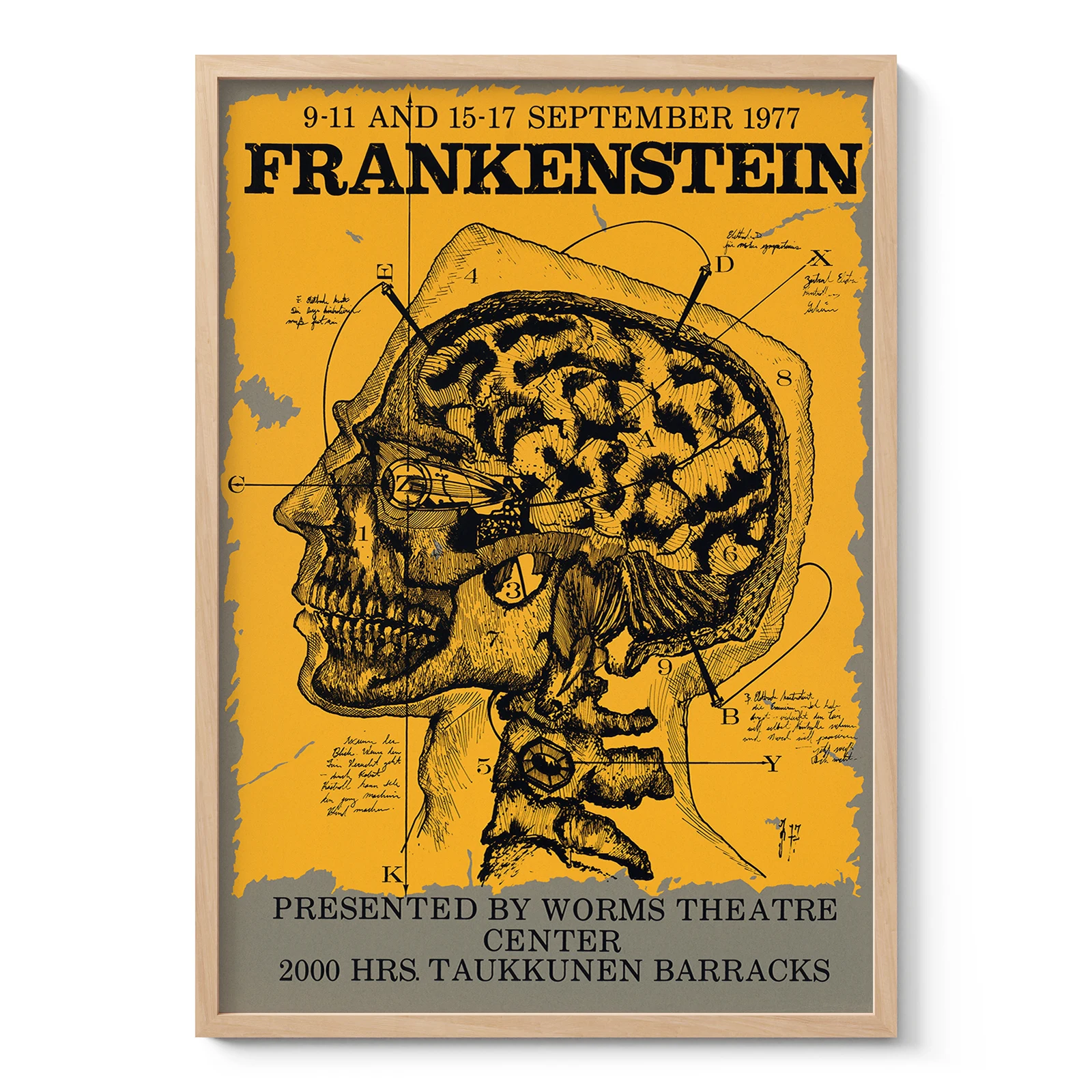 Frankenstein Vintage Theatre Poster