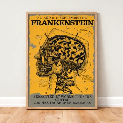 Frankenstein Vintage Theatre Poster