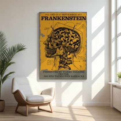 Frankenstein Vintage Theatre Poster