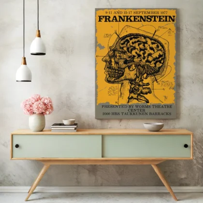 Frankenstein Vintage Theatre Poster