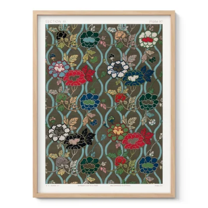 G. A. Audsley Japanese Floral Textile Pattern Print