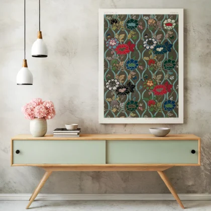 G. A. Audsley Japanese Floral Textile Pattern Print
