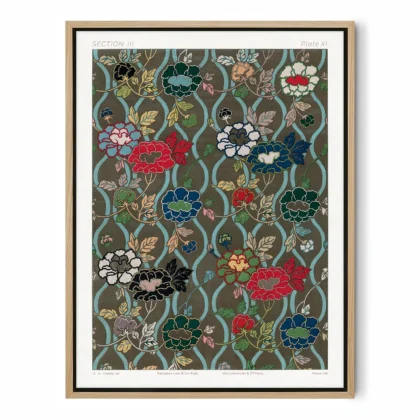 G. A. Audsley Japanese Floral Textile Pattern Print