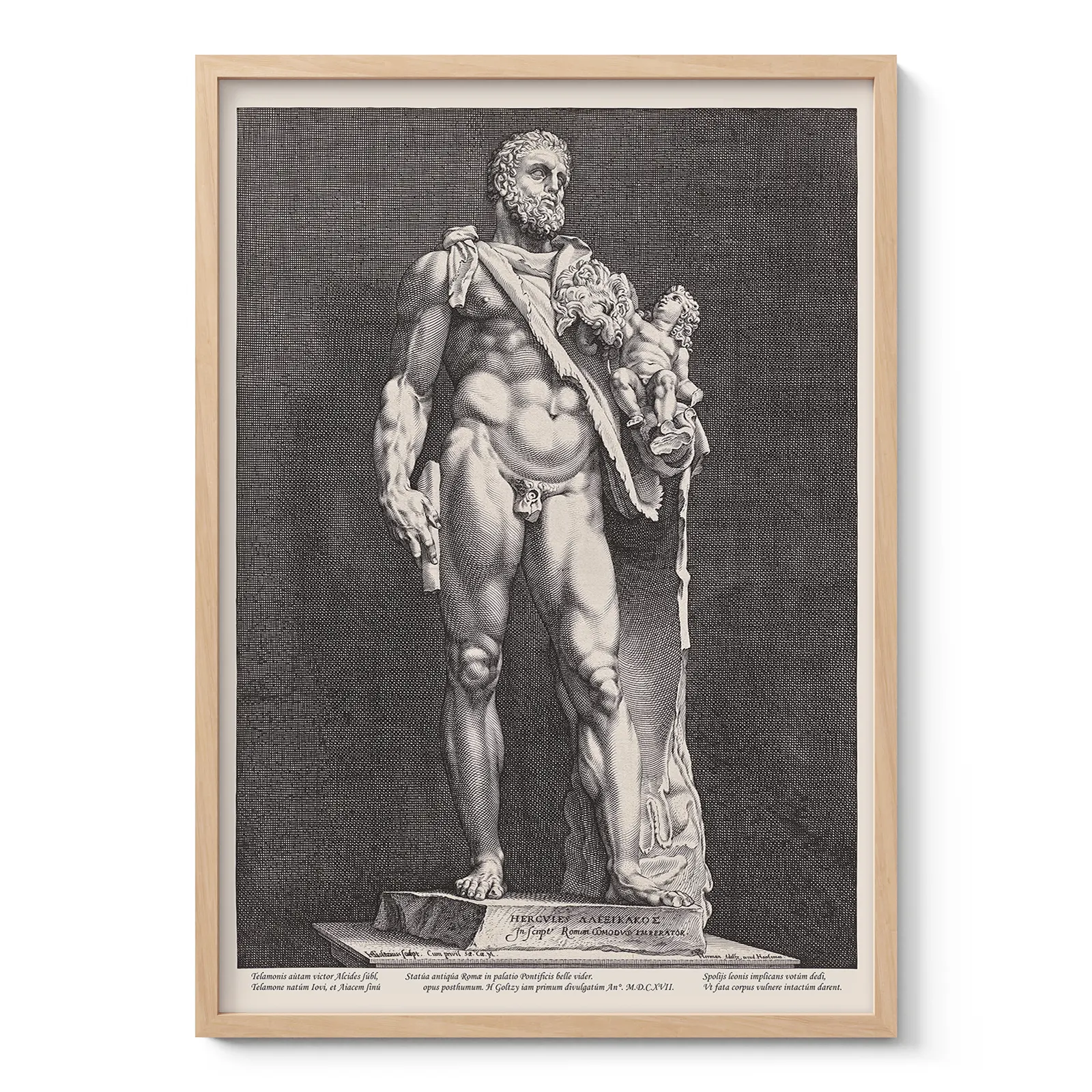 Hercules and Telephos Antique Statue Print