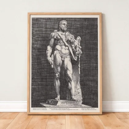Hercules and Telephos Antique Statue Print
