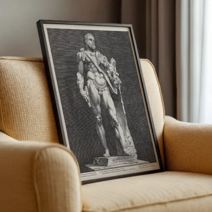Hercules and Telephos Antique Statue Print