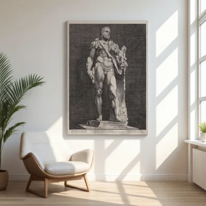 Hercules and Telephos Antique Statue Print