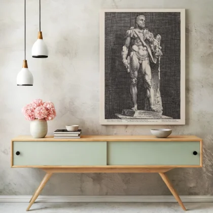 Hercules and Telephos Antique Statue Print