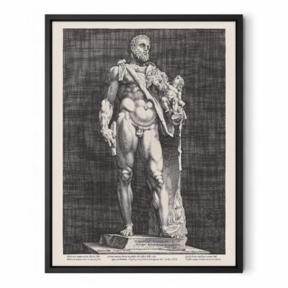 Hercules and Telephos Antique Statue Print