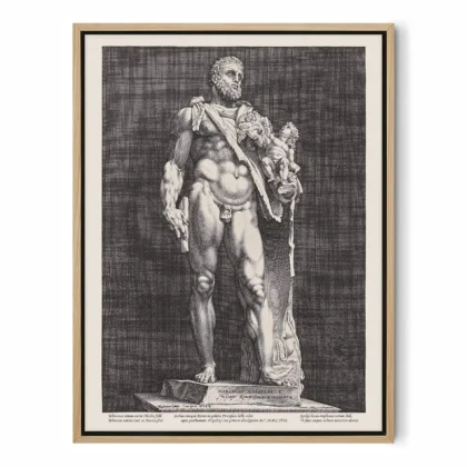 Hercules and Telephos Antique Statue Print