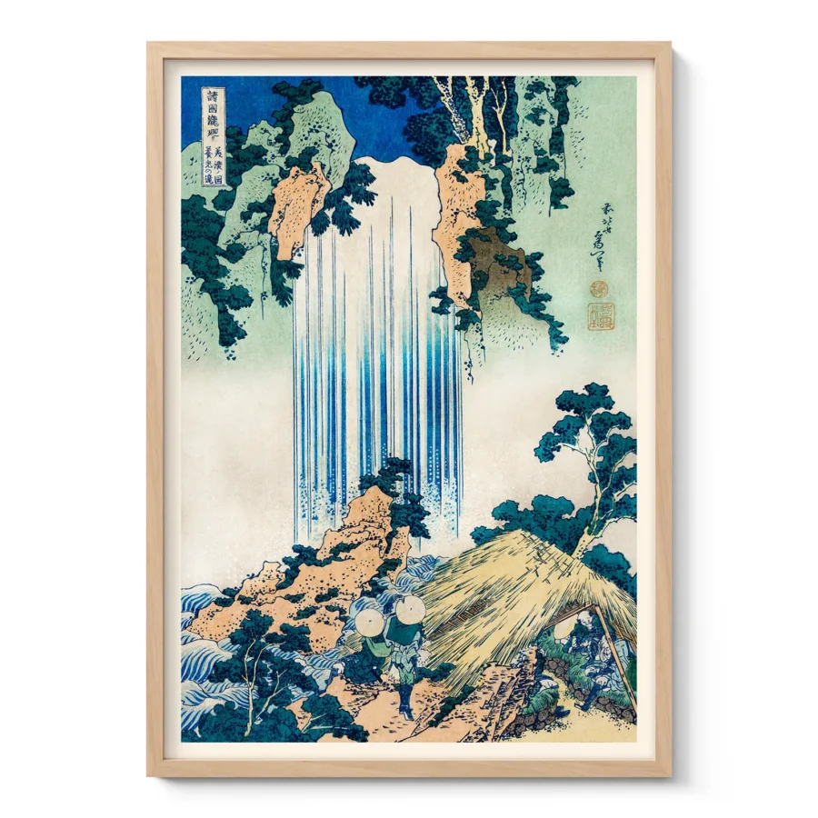 Katsushika Hokusai Print – Yoro Waterfall in Mino Province