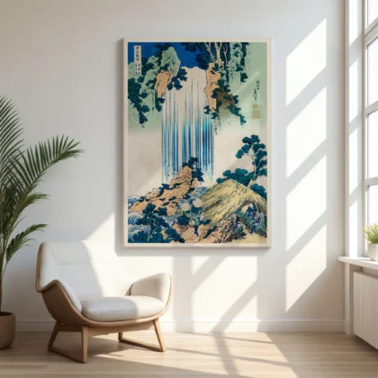 Katsushika Hokusai Print – Yoro Waterfall in Mino Province