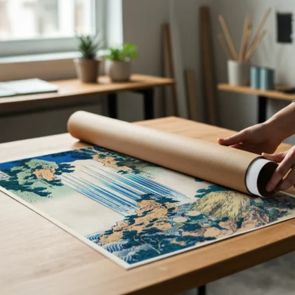 Katsushika Hokusai Print – Yoro Waterfall in Mino Province