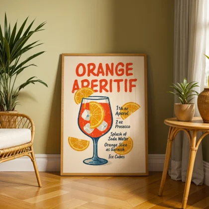 Italian Aperitif Poster – Vintage Cocktail Wall Art