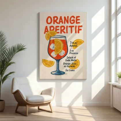 Italian Aperitif Poster – Vintage Cocktail Wall Art