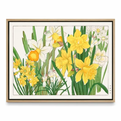 Japanese Daffodils Floral Print by Tanigami Konan