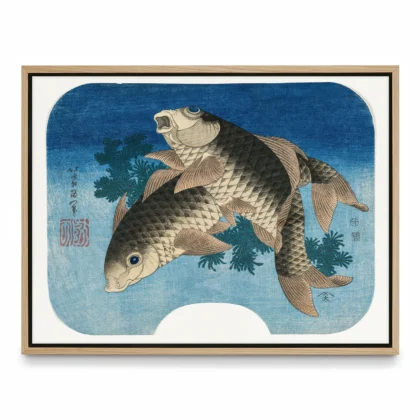 Japanese Fish Wall Art – Carp Print by Katsushika Hokusai