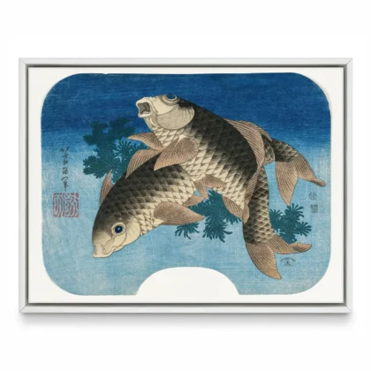 Japanese Fish Wall Art – Carp Print by Katsushika Hokusai