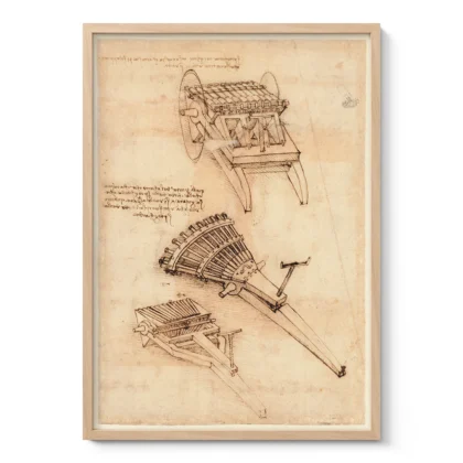 Leonardo da Vinci Mechanical Drawing Print