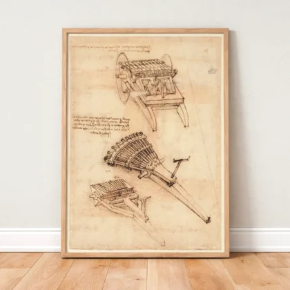 Leonardo da Vinci Mechanical Drawing Print