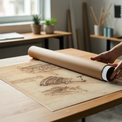 Leonardo da Vinci Mechanical Drawing Print