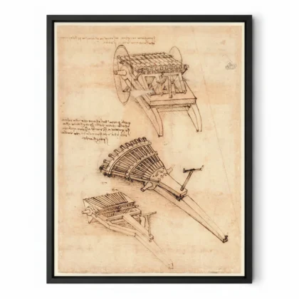 Leonardo da Vinci Mechanical Drawing Print
