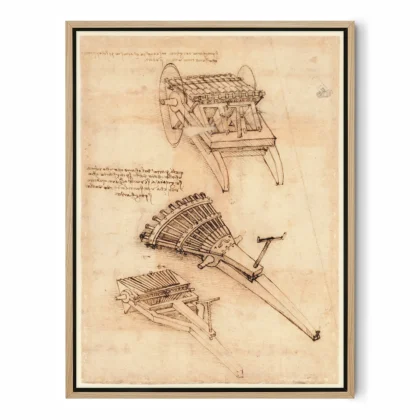 Leonardo da Vinci Mechanical Drawing Print