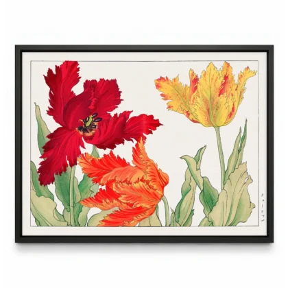 Parrot Tulips – Japanese Floral Print by Tanigami Konan