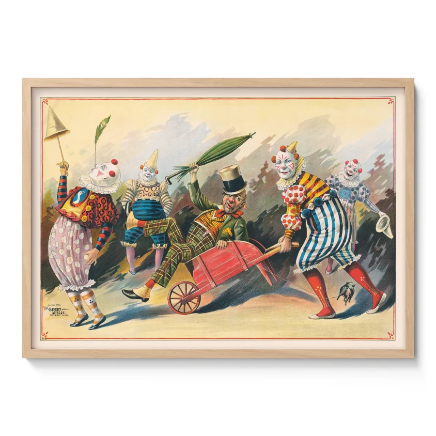 Retro Clown Poster – Vintage Circus Wall Art