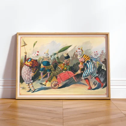 Retro Clown Poster – Vintage Circus Wall Art