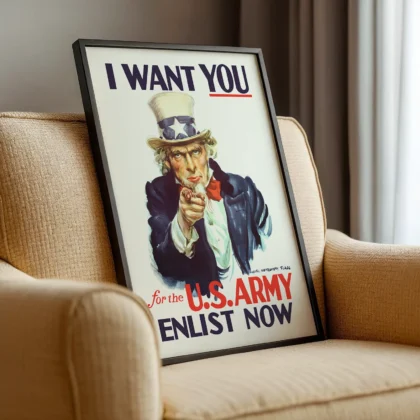 Uncle Sam Wandbild – „I Want You“ Rekrutierungsplakat der US-Armee