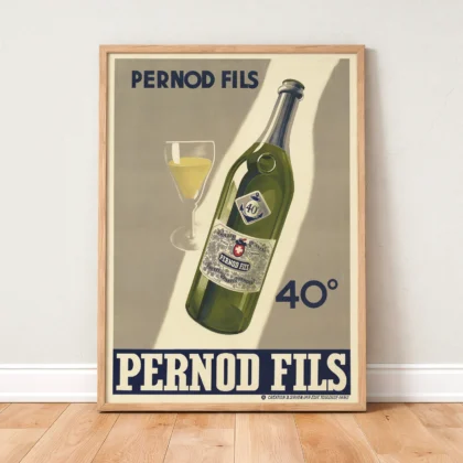 Vintage Alcohol Poster – French Anise Liqueur Wall Art